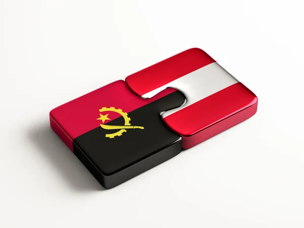 Áustria Angola Puzzle Concept — Fotografia de Stock