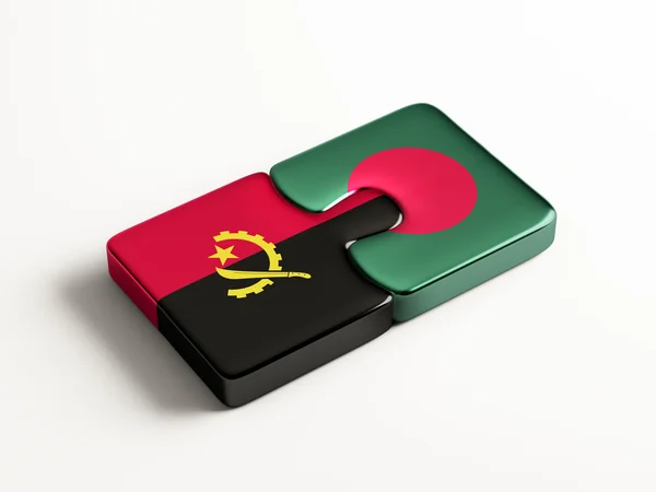 Bangladesh Angola puzzel Concept — Stockfoto