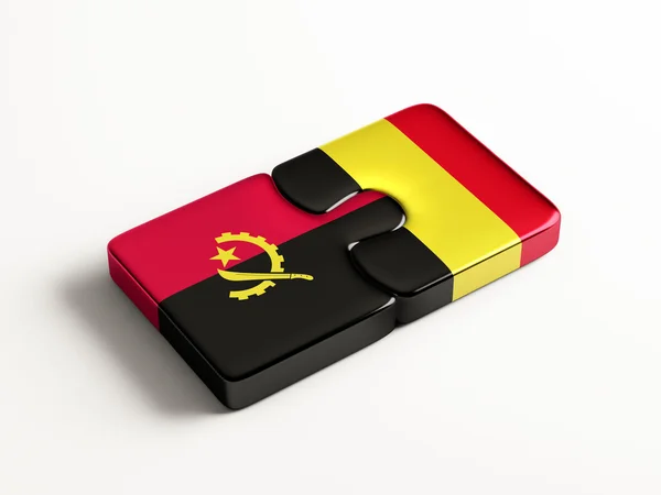 België Angola puzzel Concept — Stockfoto