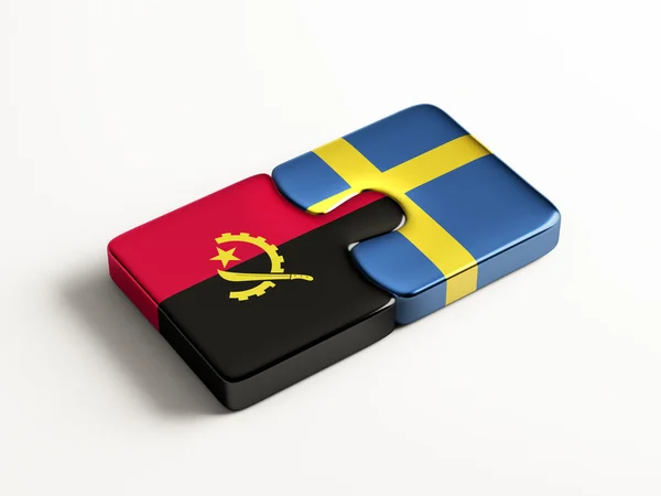 Sweden Angola  Puzzle Concept — Stock Photo, Image