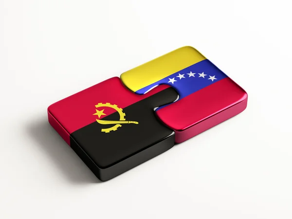 Venezuela Angola Puzzle Concepto — Foto de Stock