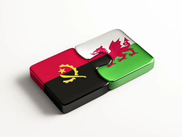 Wales Angola  Puzzle Concept — Stock Photo, Image