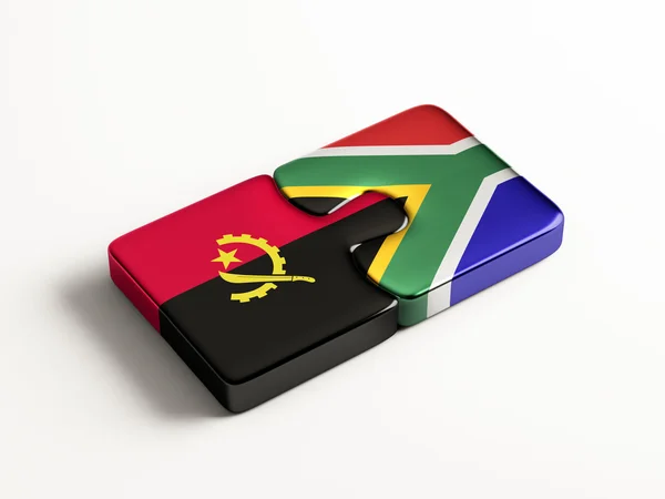 Sudáfrica Angola Puzzle Concepto — Foto de Stock