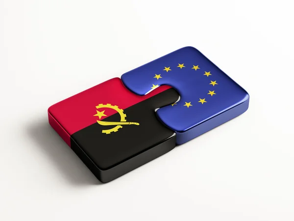 Europese Unie Angola puzzel Concept — Stockfoto