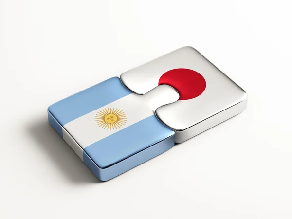 Argentina Japón Puzzle Concepto — Foto de Stock