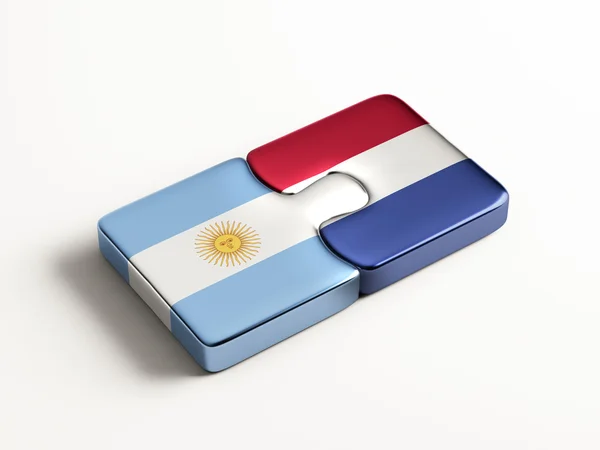 Argentine Pays-Bas Puzzle Concept — Photo