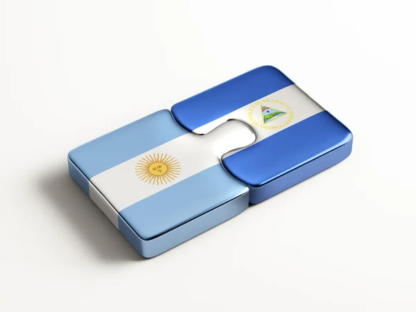 阿根廷尼加拉瓜拼图概念 — 图库照片
