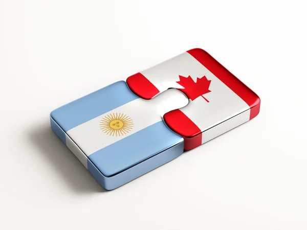 Argentina Canada  Puzzle Concept — Stock Photo, Image
