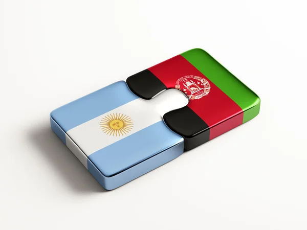 Afganistán Argentina Firma el concepto de banderas — Foto de Stock