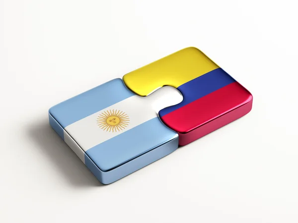 Colombia Argentina  Puzzle Concept — Stock Photo, Image
