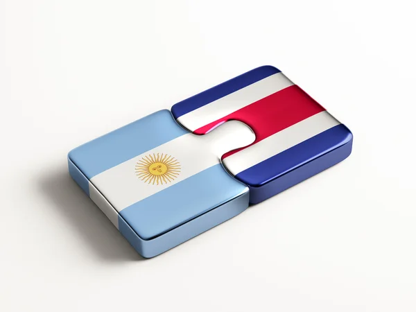 Costa Rica Argentine Signer Drapeaux Concept — Photo