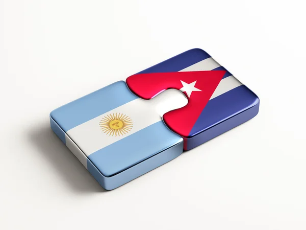Cuba Argentina  Puzzle Concept — Stock Photo, Image