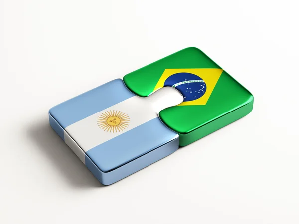 巴西阿根廷拼图概念 — 图库照片