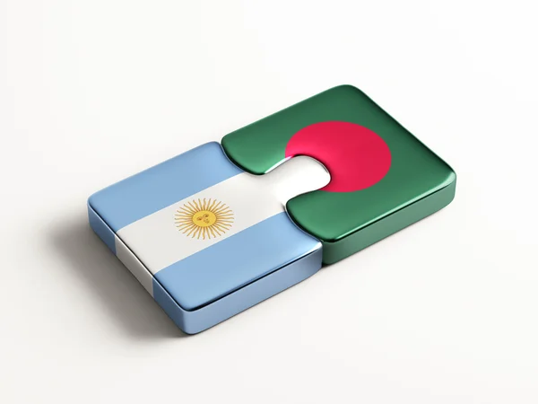 孟加拉国阿根廷拼图概念 — 图库照片