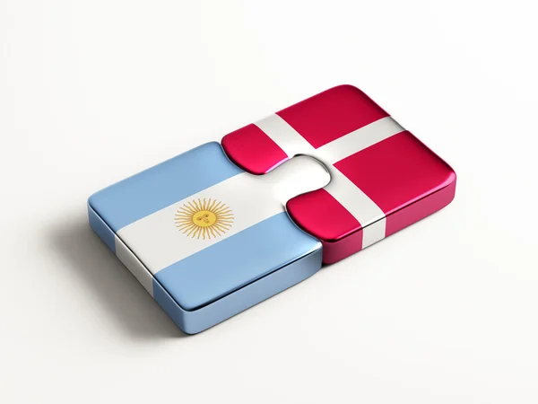 Dinamarca Argentina Puzzle Concepto — Foto de Stock