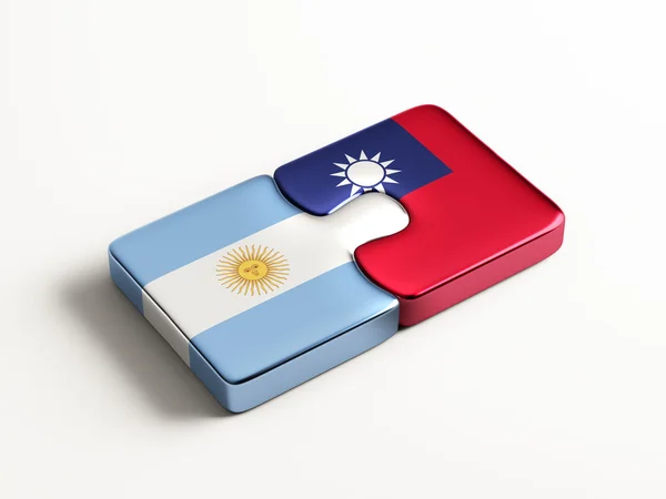 Taiwan Argentina  Puzzle Concept — Stock Photo, Image