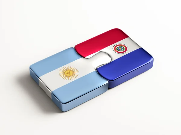 Paraguay Argentina Puzzle Concepto — Foto de Stock