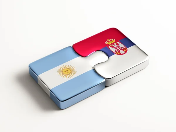 Serbia Argentina Puzzle Concepto — Foto de Stock