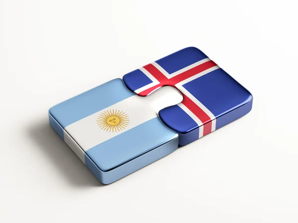 Iceland Argentina  Puzzle Concept — Stock Photo, Image