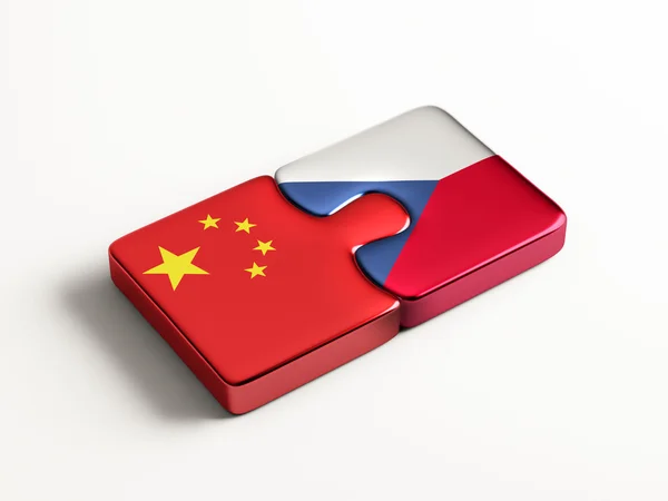 China Tsjechië puzzel Concept — Stockfoto