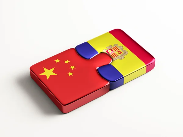 Cina Andorra Puzzle Concept — Foto Stock