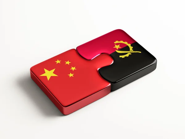 China Angola  Puzzle Concept — Stock Photo, Image