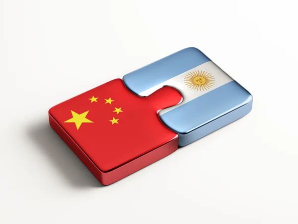 China Argentina Puzzle Concepto — Foto de Stock