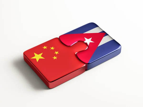 Cuba China puzzel Concept — Stockfoto