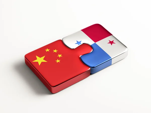 Panama China  Puzzle Concept — Stock Photo, Image