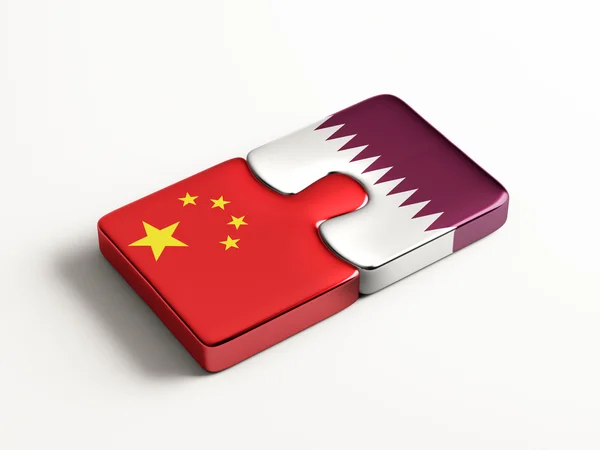 Qatar China Puzzle-Konzept — Stockfoto