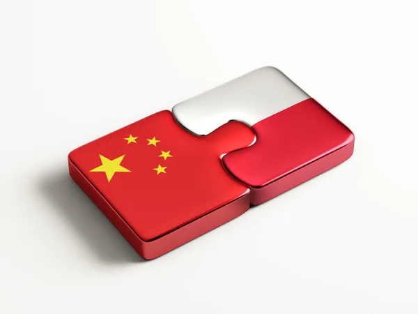 Polen China Puzzle-Konzept — Stockfoto