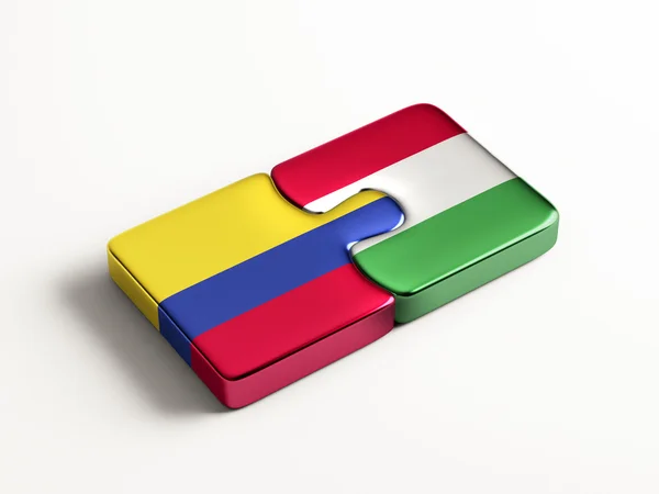 Colombia Ungheria Puzzle Concept — Foto Stock