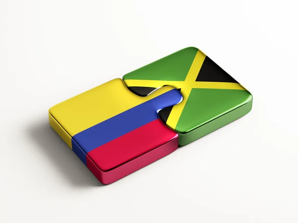 Colombia Jamaica puzzel Concept — Stockfoto