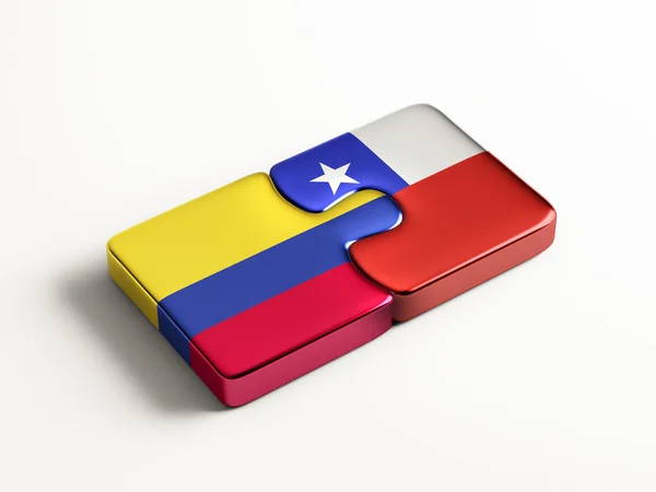 Colombia Chile Puzzle Concepto —  Fotos de Stock