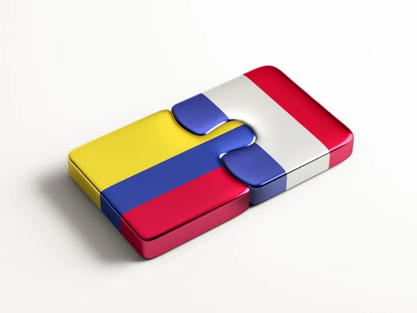 France Colombie Puzzle Concept — Photo