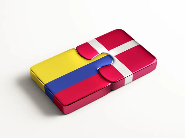 Danemark Colombie Puzzle Concept — Photo