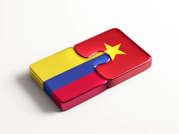 Vietnam Colombie Puzzle Concept — Photo