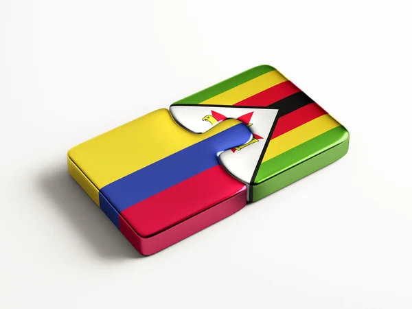 Zimbabwe Colombia puzzel Concept — Stockfoto