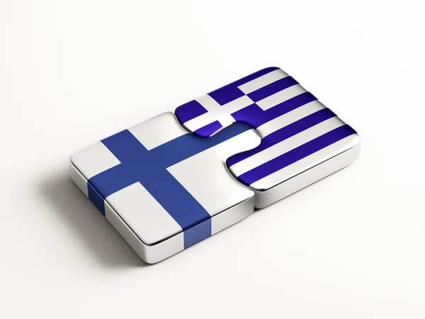 フィンランド ギリシャ パズル コンセプト — ストック写真