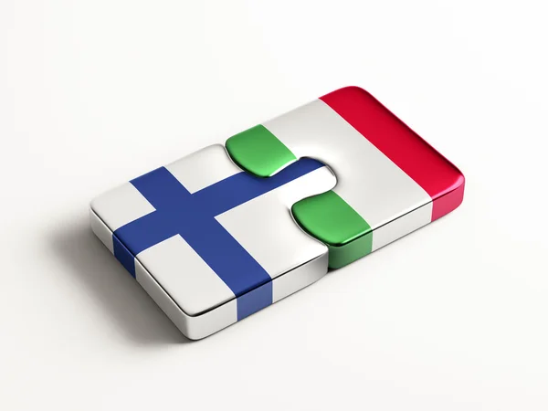Finland Italië puzzel Concept — Stockfoto