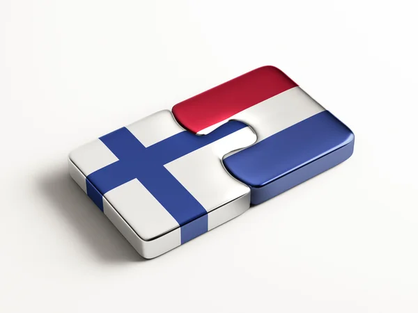 Finland Nederland puzzel Concept — Stockfoto