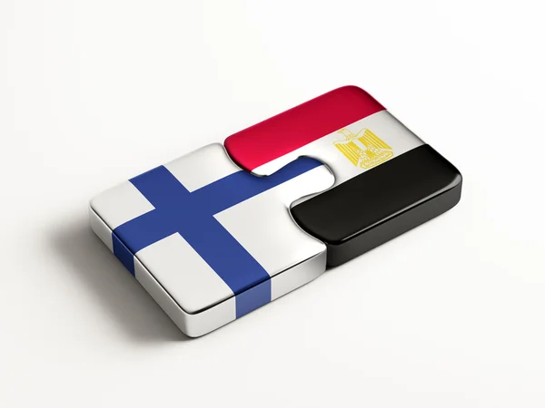 Finland Egypten Puzzle koncept — Stockfoto