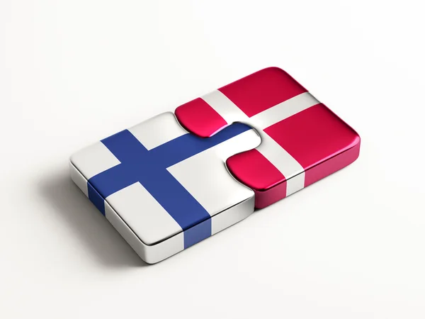 Denemarken Finland puzzel Concept — Stockfoto