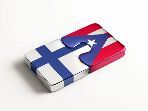 Porto Rico Finlândia Puzzle Concept — Fotografia de Stock