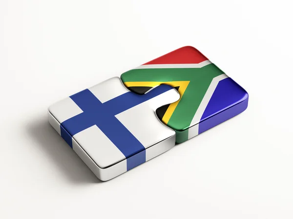 South Africa Finland  Puzzle Concept — Stock Photo, Image