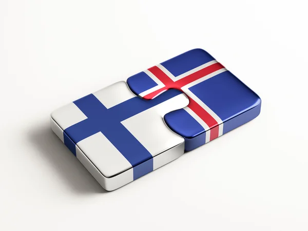 Islandia Finlandia logiczne pojęcia — Zdjęcie stockowe