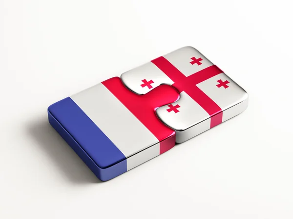 Frankrijk Georgië puzzel Concept — Stockfoto