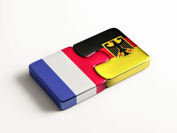 Ranska Saksa Puzzle Concept — kuvapankkivalokuva