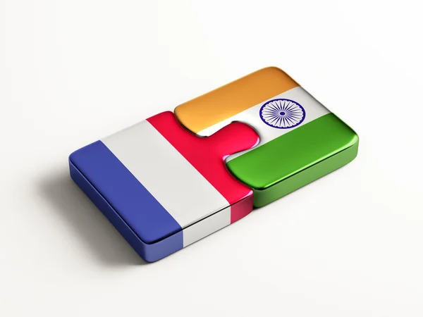 Francia India Puzzle Concepto —  Fotos de Stock