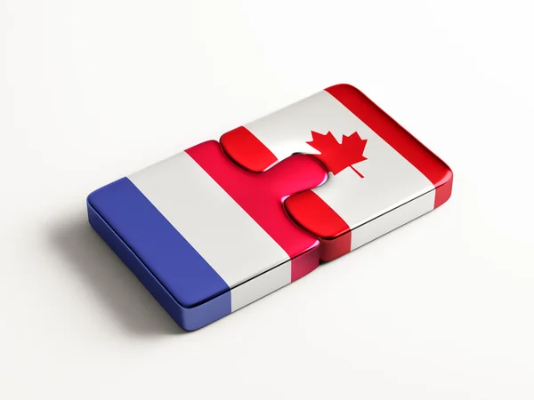 França Canada Puzzle Concept — Fotografia de Stock